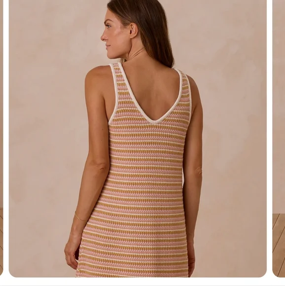 NWT rylee + Cru Crochet Tank Dress - Picture 3 of 5